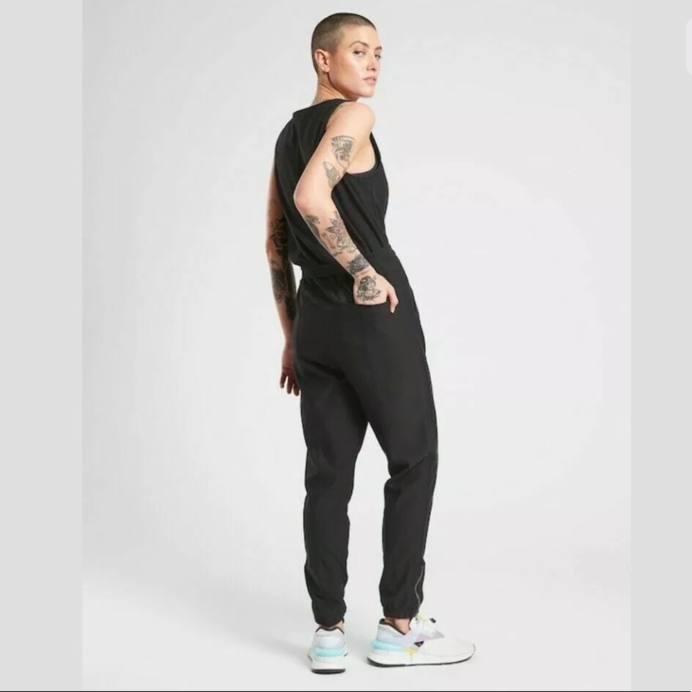ATHLETA Farallon Romper Jumpsuit Black NWT - Picture 2 of 5